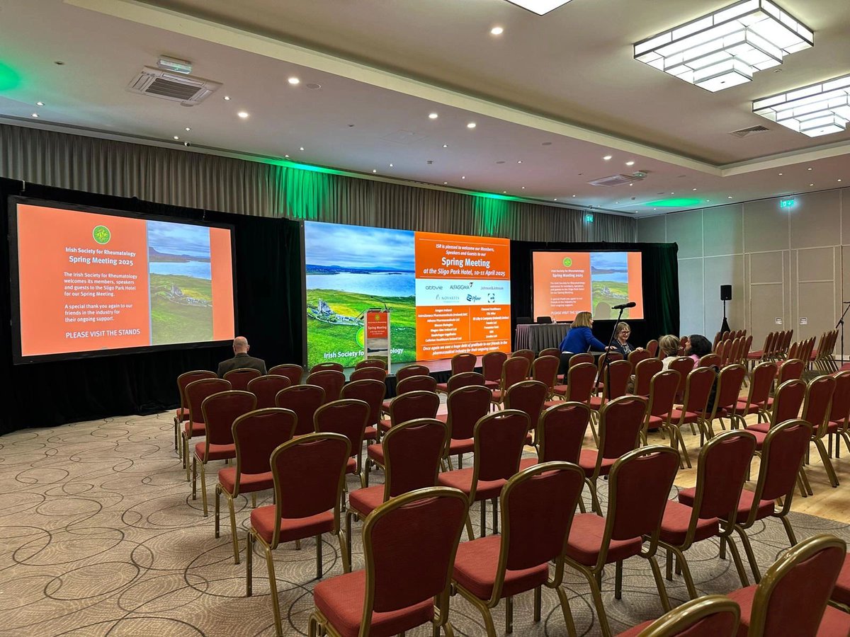 Delighted to welcome the  Irish Society of Rheumatology (ISR) to Sligo this week for their Spring  Meeting here at Sligo Park Hotel. 
Wishing  all delegates an enjoyable and productive conference — and hopefully  some time to experience the beauty of Sligo while you're here!