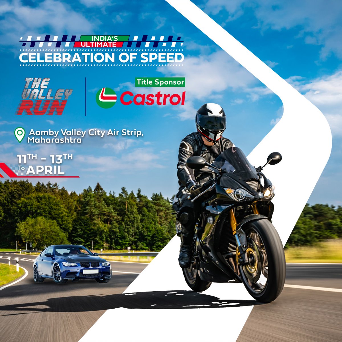 The wait is over. Indias fastest festival is back on track The Valley Run returns From April 11th to 13th at Aamby Valley, Pune, get ready for an adrenaline charged showcase of peak performance, razor sharp precision, and unrelenting passion The wait is over