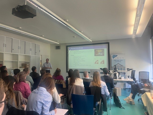 ERN_RARE_LIVER's tweet photo. 🎉 The 2025 ACADEMY is on in Heidelberg!

Kicked off with welcomes from Uta Merle, Patrick Michl &amp; Peter Schirmacher, plus an intro to ERN RARE-LIVER by Hendrik Matthies.

Talks by Joost Drenth &amp; Michael Trauner opened the floor, &amp; 20 young clinicians from 13 countries are here! https://t.co/aDbUtAObll