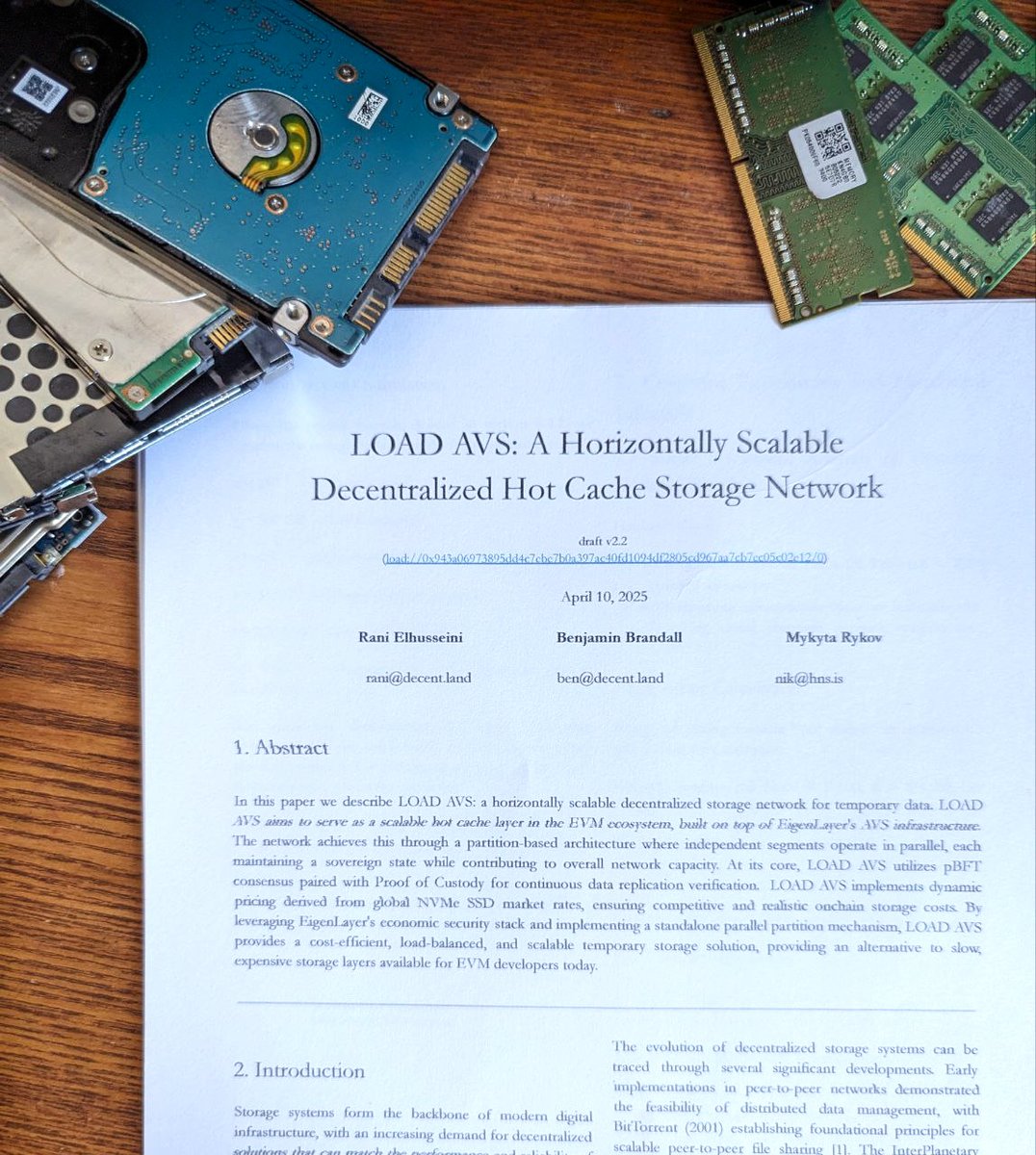 The Load AVS whitepaper is here.

A horizontally scalable decentralized hot cache network, designed to complement permanent storage.

LOAD AVS provides high performance data storage for EVM tech stacks, secured by Ethereum and usable at the Load smart contract level.

The full