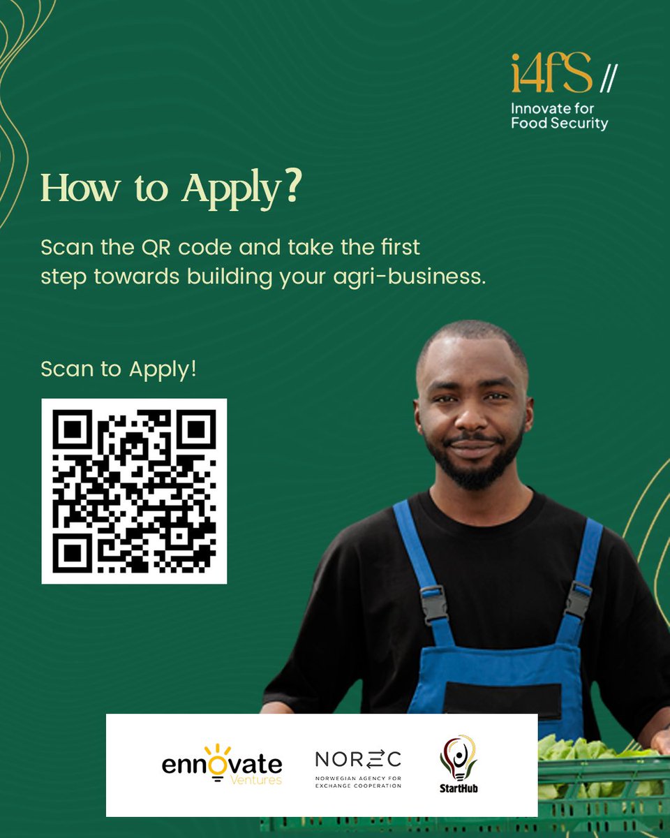 University students with an idea or business in agriculture or food security? The #i4FS program is for you!💡Get expert mentorship, hands on training &amp; access funding opportunities.

And guess what? It's 100% FREE and happening on your campus!🔗Apply now forms.gle/hnwgjuNoLmDTfB…