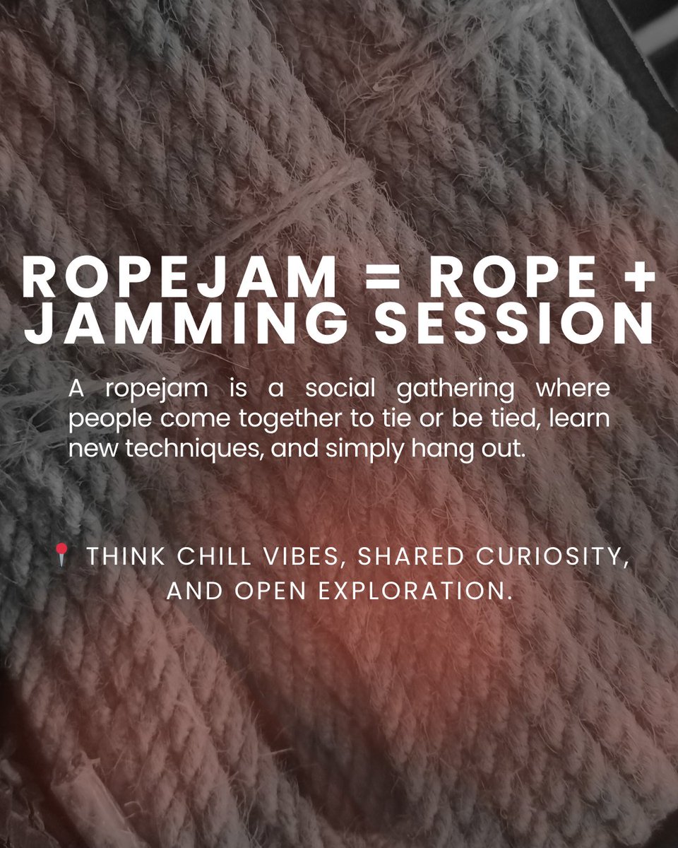 NusantaraKnots's tweet photo. What’s a Ropejam? Curious? Read on 👇

No pressure to perform. No need to be “experienced.”
Just bring your curiosity, respect, and a willingness to connect.
#Ropejam #RopeArt #Shibari #BondageCommunity #ShibariCommunity #NusantaraKnots #NKropejam1 #eventcommunity #shibarievent https://t.co/S2f6Fr5yiw
