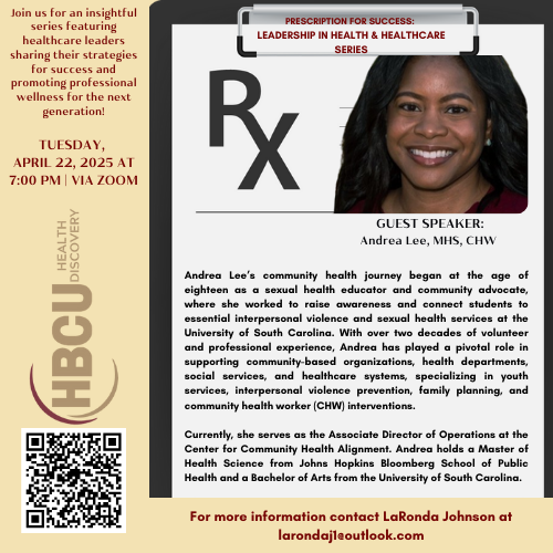 CCHA’s Associate Director of Operations Andrea Lee will be featured as part of the upcoming presentation of the Prescription for Success: Leadership in Health &amp; Healthcare Series on April 22nd. 

Register now: tinyurl.com/bddf38uc 

 #april22nd #health #register #presentation