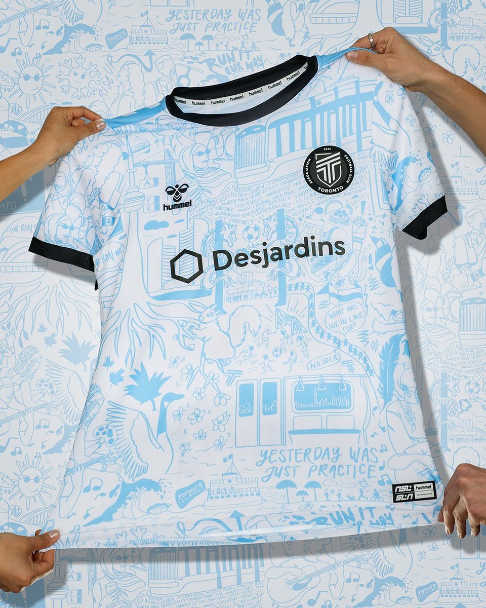 AFC_Toronto's tweet photo. Our City, Our Stories, Our Kit.

Introducing our inaugural 2025 Secondary Kit, created in collaboration with Toronto illustrator, poet, and multi-media artist Erika Flores. https://t.co/XEJcmWpaY3