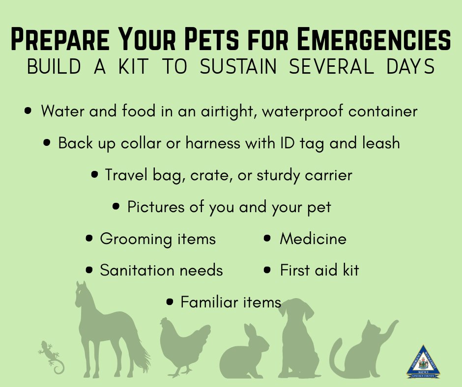 lincountyema's tweet image. You've got an emergency plan for you and your family, but what about your pets? Big or small, they deserve a plan too. 

#LNEMA #PrepareYourPetsForEmergencies #SeverWeather Awareness