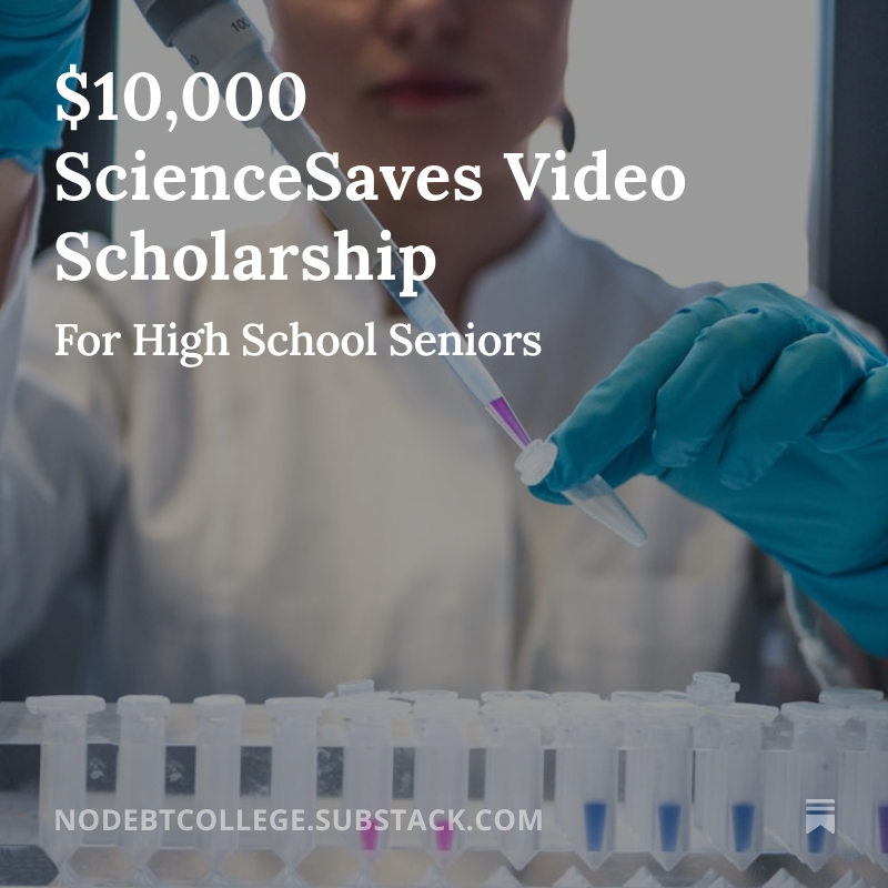 Huge #Scholarship opportunity for the #Classof2025 - no essay required. Learn more here: open.substack.com/pub/nodebtcoll…