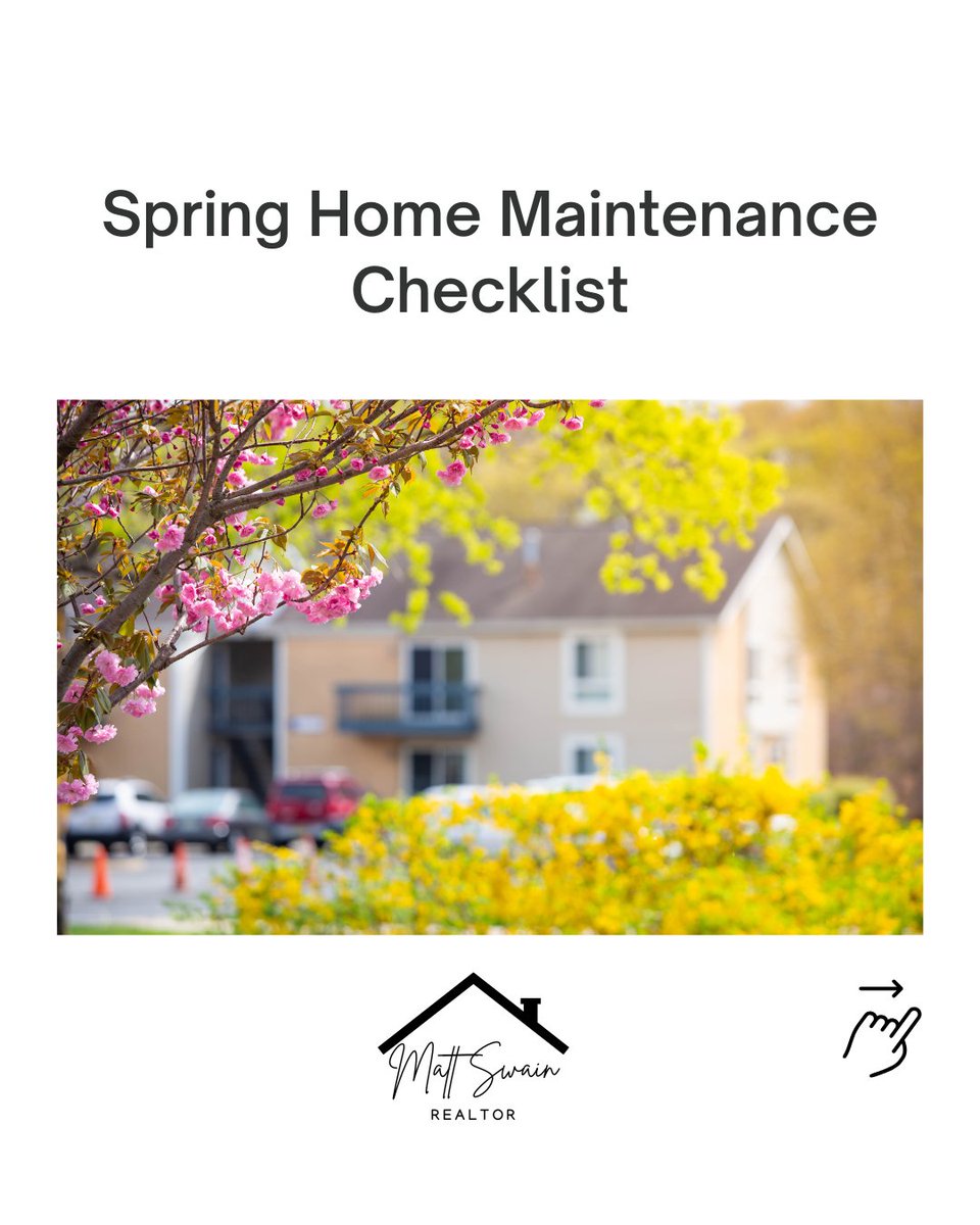 mattswainrealty's tweet image. Spring is here! 🌸 Time to tackle these home maintenance must-dos:

Keep your home in top shape and protect your investment this season! 🏡 #SpringMaintenance #HomeCare #RealEstateTips