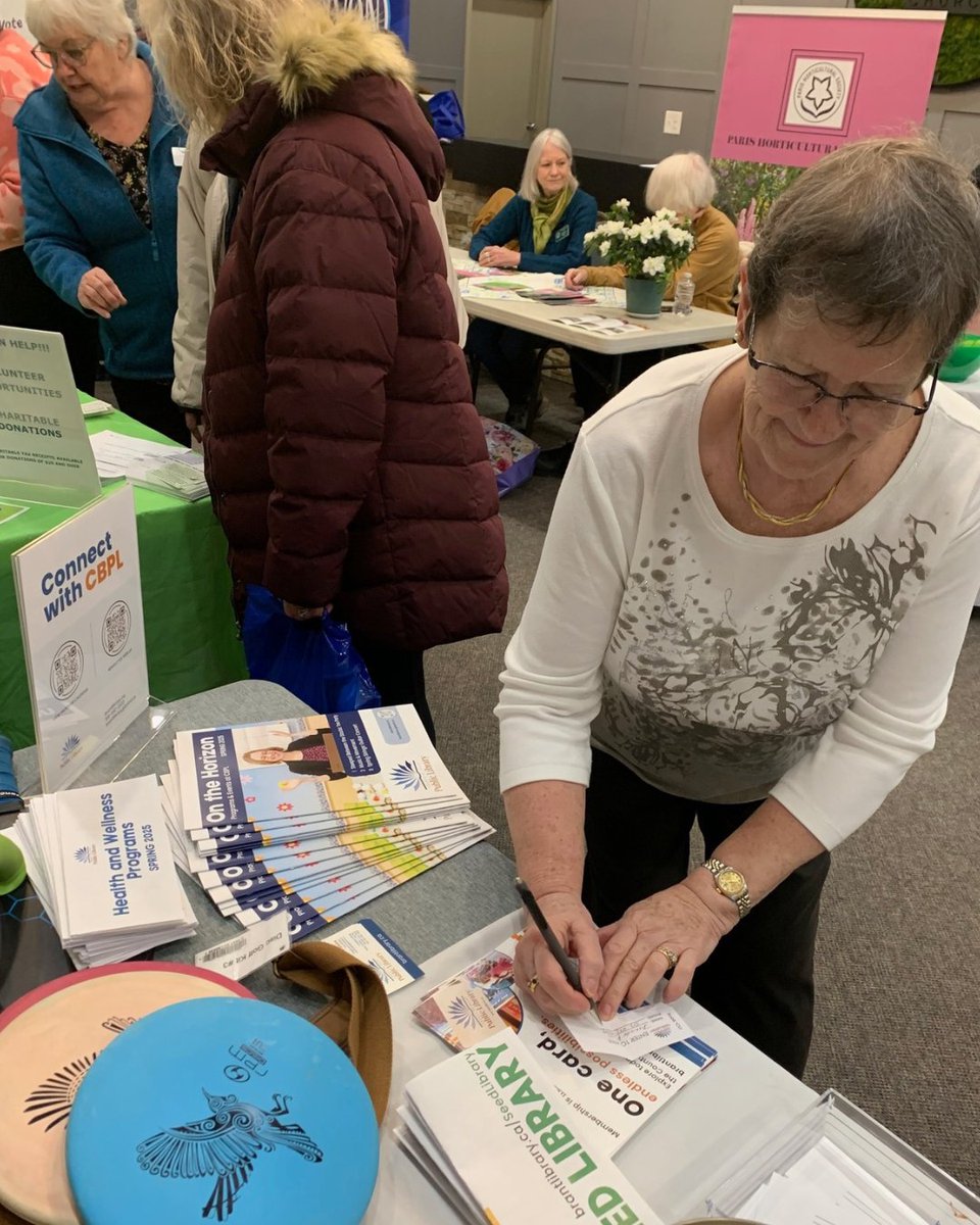 brantlibrary's tweet photo. April 10, 2024 is National Library Outreach Day!
Yesterday, our team participated in the Seniors Active Living Expo, where we showcased all that #CBPL has to offer. Our outreach efforts help connect the community with the many resources and services available at the library. https://t.co/jThcQWaX7v