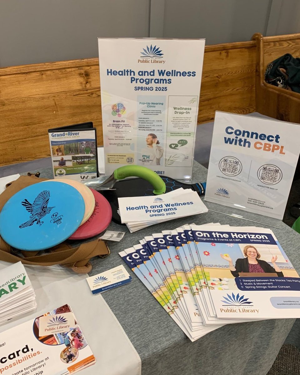 brantlibrary's tweet photo. April 10, 2024 is National Library Outreach Day!
Yesterday, our team participated in the Seniors Active Living Expo, where we showcased all that #CBPL has to offer. Our outreach efforts help connect the community with the many resources and services available at the library. https://t.co/jThcQWaX7v