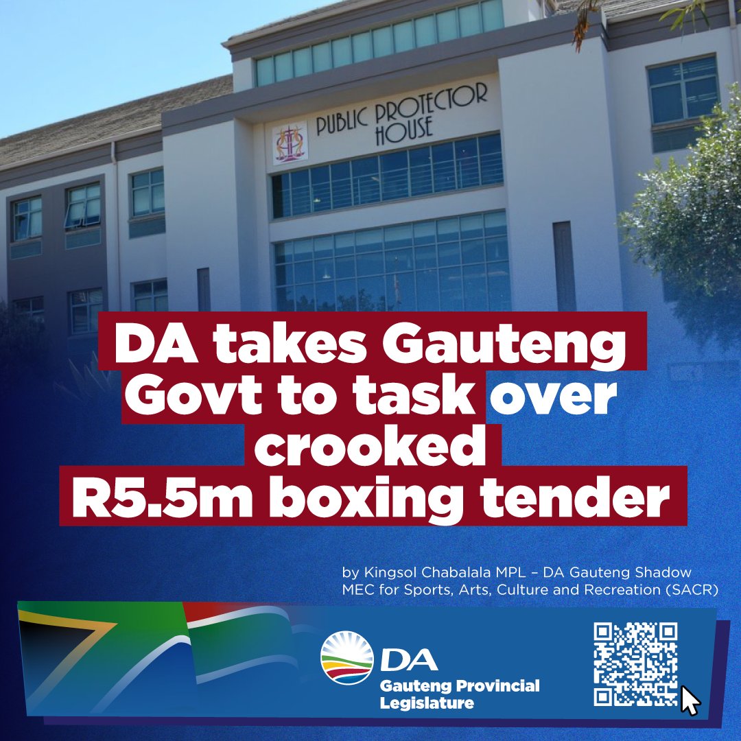 🥊 R5.5 Million Boxing Tender Awarded to an Eastern Cape Company?!
The DA has reported the Gauteng Government to the Public Protector after it awarded a R5.5 million tender to Xaba Holdings 
#DA_GPL #StopTenderCorruption <a href="/kingsoljr/">kingsol chabalala</a>

Read more: open.substack.com/pub/dagpl/p/da…