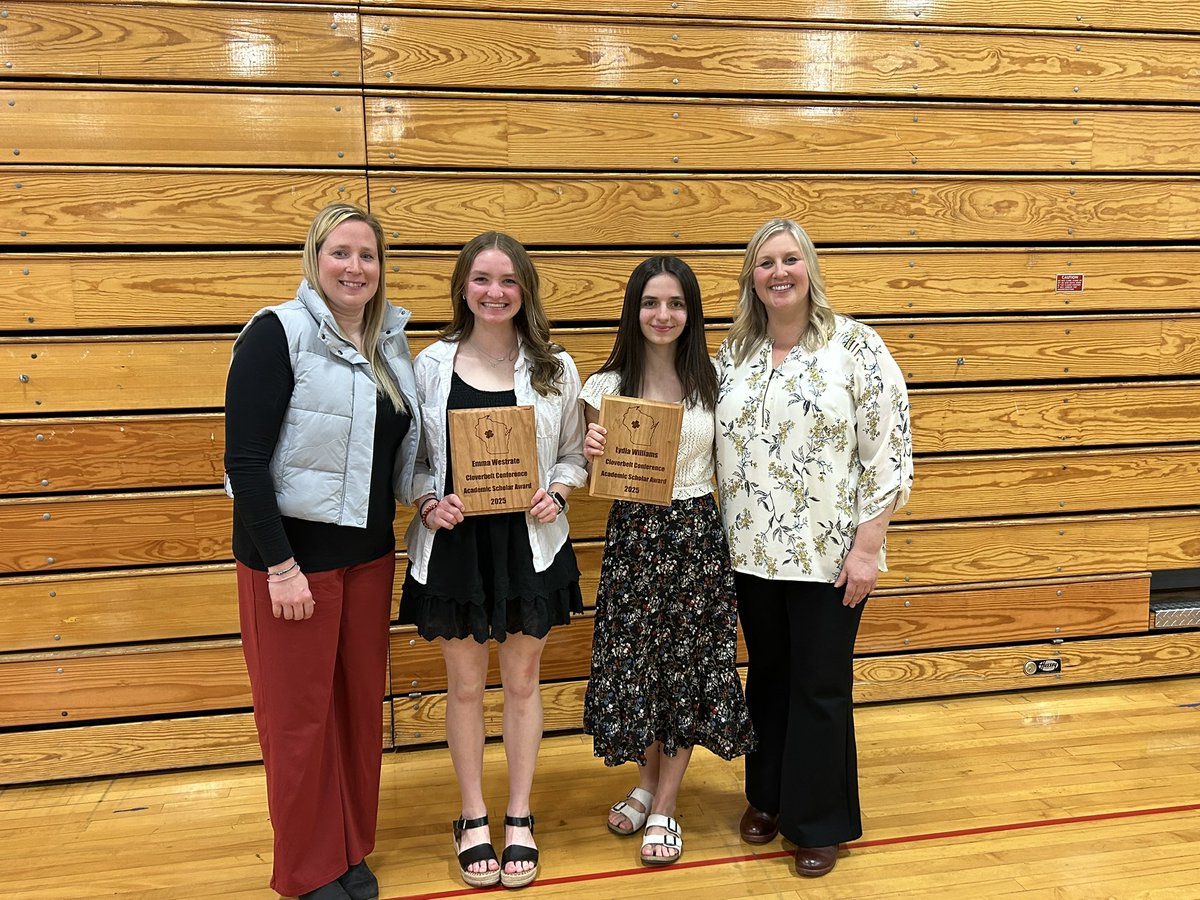Congrats to Emma and Lydia for representing Fall Creek at the Cloverbelt Scholar Banquet #gocrickets