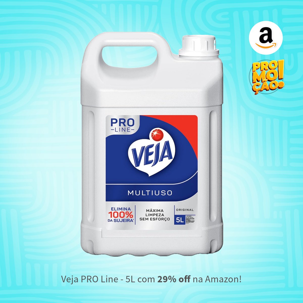 AstroOfertas's tweet photo. Veja PRO Line - Limpador Multiuso Original, 5L
Por R$ 33,15 na Amazon: https://t.co/yZdZtUr11q
🔹 Desconto de 29%
🧼 5 litros de máxima limpeza
💪 Fórmula poderosa para várias superfícies
#oferta #promoção #desconto #Amazon #limpeza #casa #multiuso #VejaPRO #faxina #promo https://t.co/y5w0maYI5z