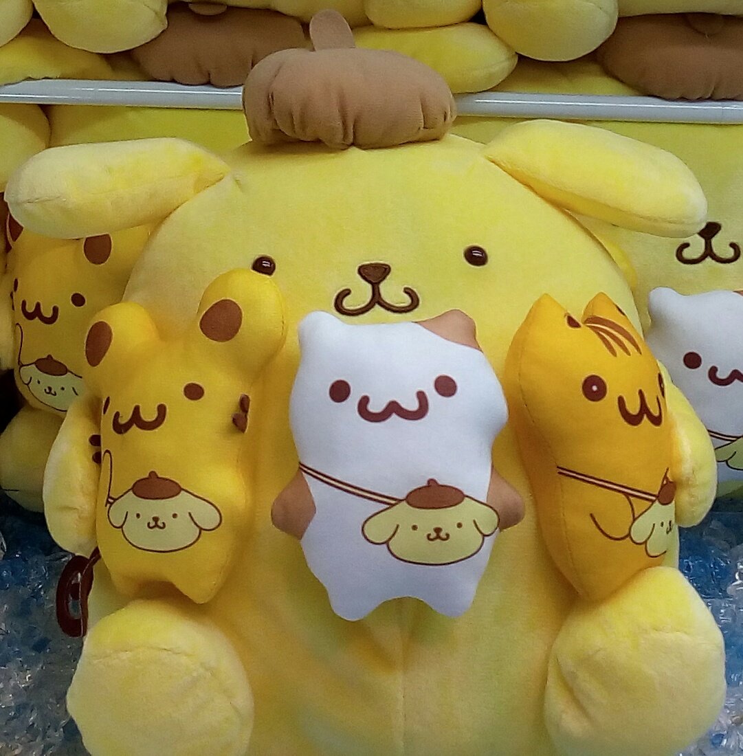 ラウンドワン限定 ポムポムプリン ぬいぐるみ トートバッグ