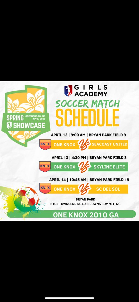 oneknox2010_ga's tweet photo. We’re on our way to the GA Spring Showcase and couldn’t be more pumped! Our games kick off this Saturday.  Check out our full schedule! 
@GAcademyLeague https://t.co/evX6MizCzx