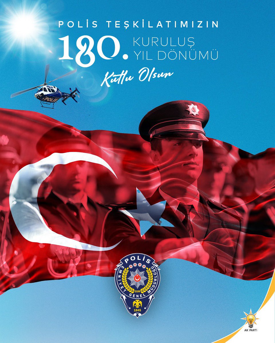 Mine VURAL 🇹🇷 (@mnevural) on Twitter photo Milletimizin huzuru ve güvenliği için gece gündüz demeden çalışan kahraman polislerimize minnettarız.
Varolun… 🇹🇷
Tüm emniyet mensuplarımızın Polis Haftası’nı ve teşkilatımızın kuruluş yıl dönümünü kutluyorum.
<a href="/EmniyetGM/">Türk Polis Teşkilatı</a>
#Türkpolisteşkilatı180yaşında #polishaftası Milletimizin huzuru ve güvenliği için gece gündüz demeden çalışan kahraman polislerimize minnettarız.
Varolun… 🇹🇷
Tüm emniyet mensuplarımızın Polis Haftası’nı ve teşkilatımızın kuruluş yıl dönümünü kutluyorum.
<a href="/EmniyetGM/">Türk Polis Teşkilatı</a>
#Türkpolisteşkilatı180yaşında #polishaftası