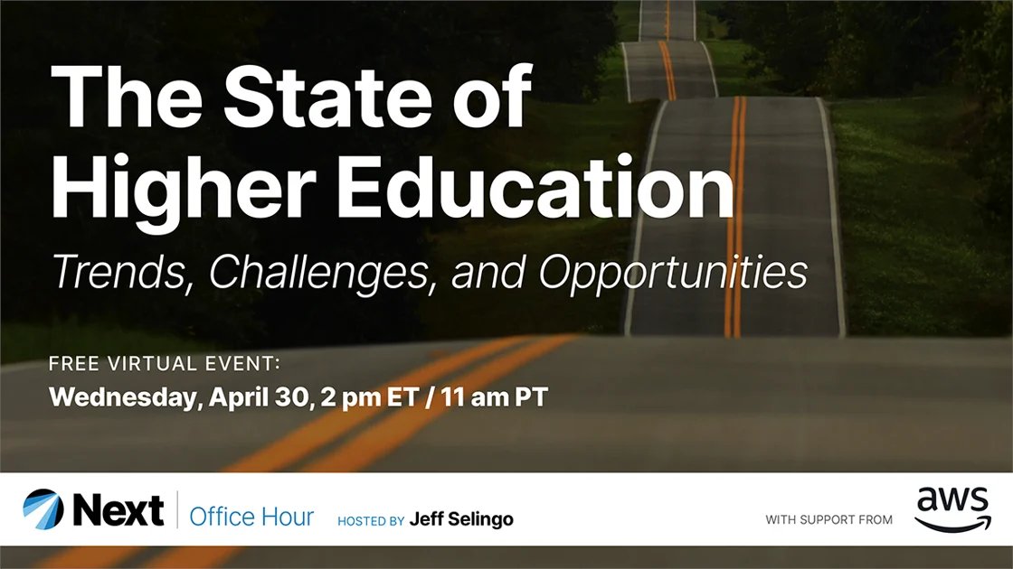 🔭 Higher ed is often criticized for being siloed. Leaders are heads down that they don’t have time to look up and out. That’s why later this month, I’ll be doing a flyover of the state of higher ed.

👉 Register to join us live or to get a recording: us02web.zoom.us/webinar/regist…