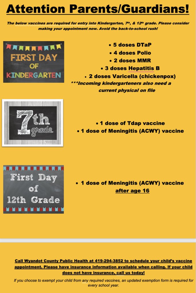 UpperSanduskySchools (@upperschools) on Twitter photo From our school nurse related to vaccines for school! Any questions, email Sarah Mullins at sarah_m@usevs.org. Thank you! From our school nurse related to vaccines for school! Any questions, email Sarah Mullins at sarah_m@usevs.org. Thank you!