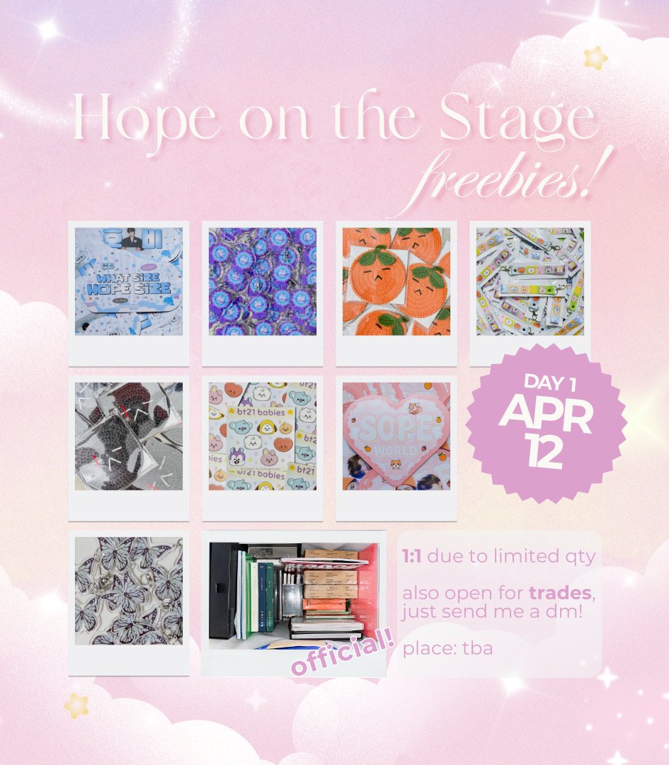 yoongeniusIab's tweet photo. ꒰ 💌 ꒱ — fan support for hope on the stage manila day 1 by @yoongeniusIab ˎˊ˗

𓏸 see photo for details
   ⤷ mbf, rt, like
   ⤷ for traders, dm me until tomorrow
   ⤷ will be priv on d-day

see you all soon~ 💜 https://t.co/iyTNEz2KXL