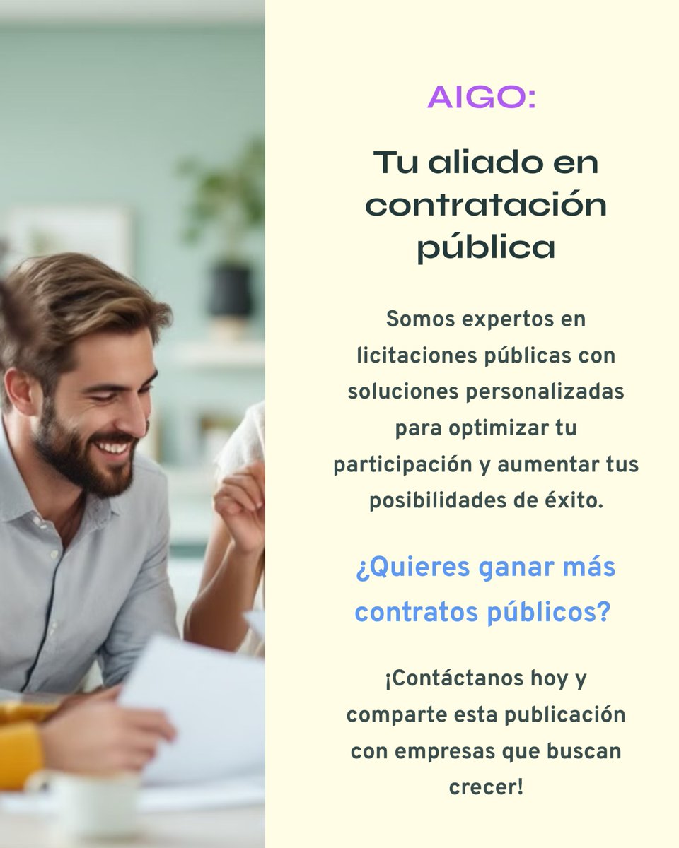 Aigo2019's tweet photo. 🎯 ¿Por qué externalizar la gestión de licitaciones públicas? Porque tu empresa puede centrarse en su actividad principal mientras nosotros nos encargamos de:
🔹Buscar oportunidades
🔹Preparar la documentación
🔹Presentar la oferta
🔹Hacer seguimiento del proceso

¡Contáctanos!📩 https://t.co/CQojZHPJc9