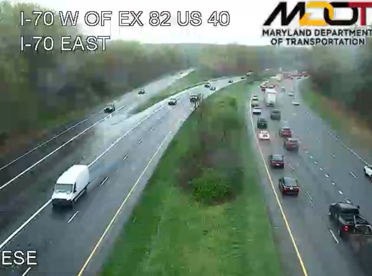 TonyOnTraffic's tweet photo. Delays on I-70 EB heading toward crash activity just after Mariottsville Rd. Delays begin from MD-32. @wbalradio @98Rock #mdtraffic #HowardCo #EllicottCity https://t.co/ofHdSbpJ1i