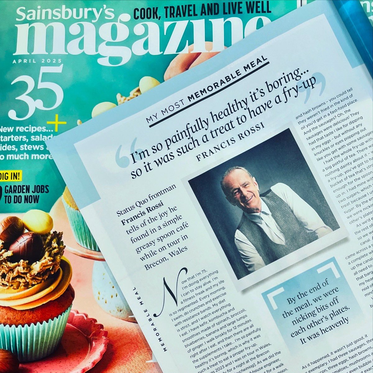 Samantha Rea (@samantha_j_rea) on Twitter photo Status Quo frontman <a href="/frossiofficial/">Francis Rossi Official</a> tells me about his favourite fry-up for Sainsbury’s Magazine - out now!
Ps HE’S TOURING!!! 🎸 Status Quo frontman <a href="/frossiofficial/">Francis Rossi Official</a> tells me about his favourite fry-up for Sainsbury’s Magazine - out now!
Ps HE’S TOURING!!! 🎸