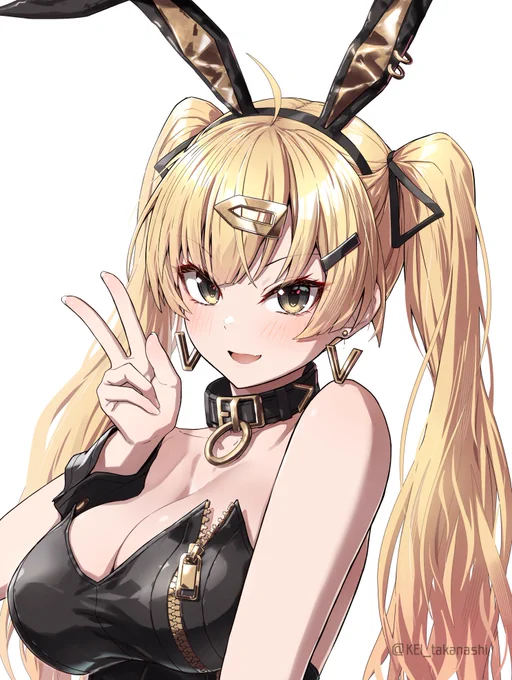デカジッパー黒金バニー oc 