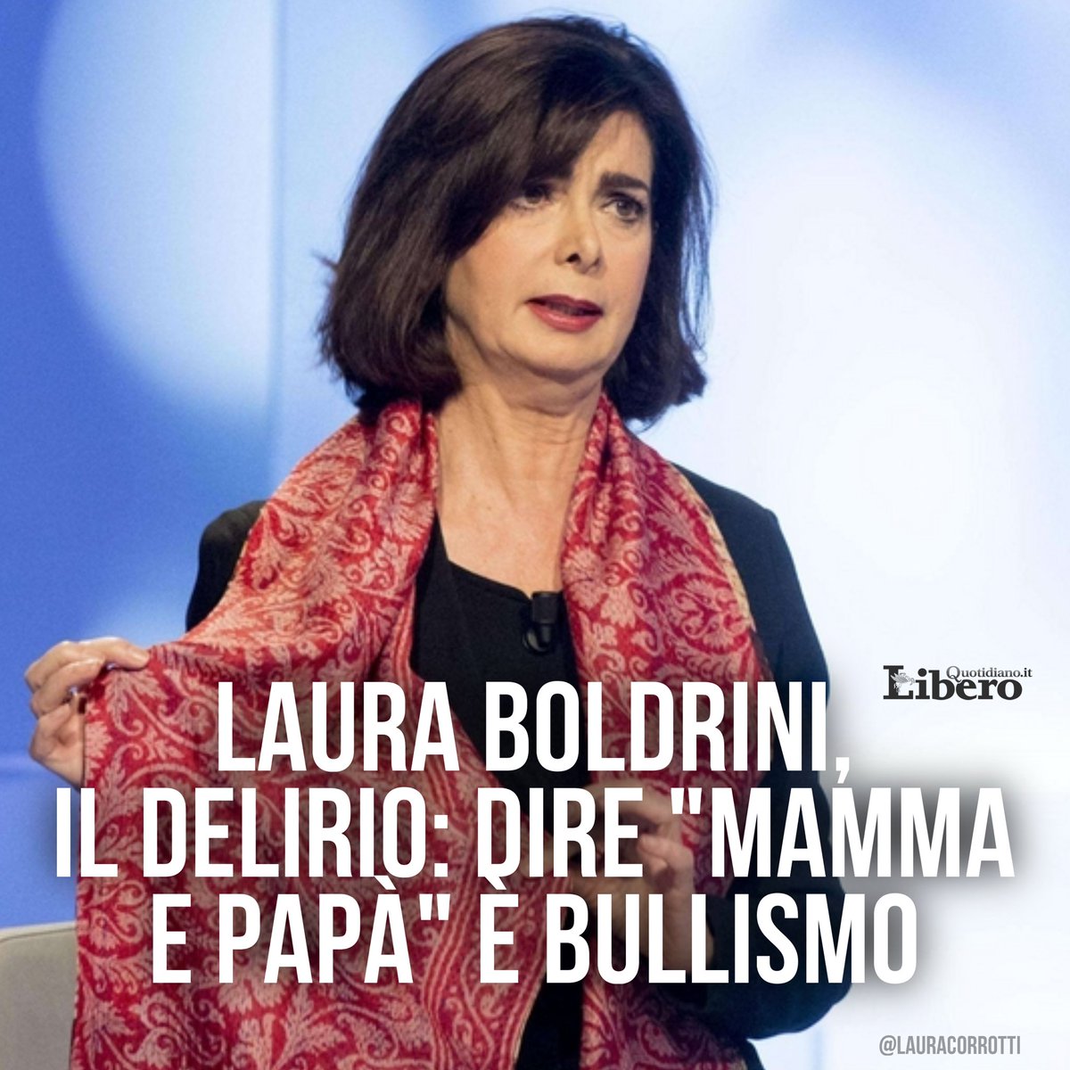 Virna25marzo's tweet photo. Mi sa che l'unica che stia delirando sia proprio la signora BOLDRINI. https://t.co/ZlwFTjNXMI