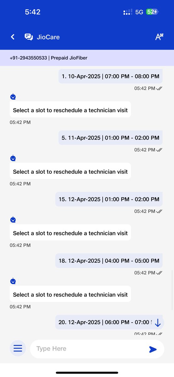 kaustubhp92's tweet photo. @JioCare @JioCare Tried 6 times to reschedule to another date but it won’t go through. This is the level of your service. https://t.co/gJQWf0sUmf