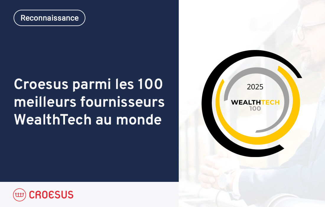 CroesusFin's tweet photo. Croesus figure parmi les 100 entreprises de WealthTech les plus innovantes au monde selon Fintech Global en reconnaissance de son engagement à fournir des solutions de gestion de patrimoine de haute performance.

Lisez le communiqué de presse : https://t.co/mJ7Aow90mt https://t.co/SC405t1Cbe