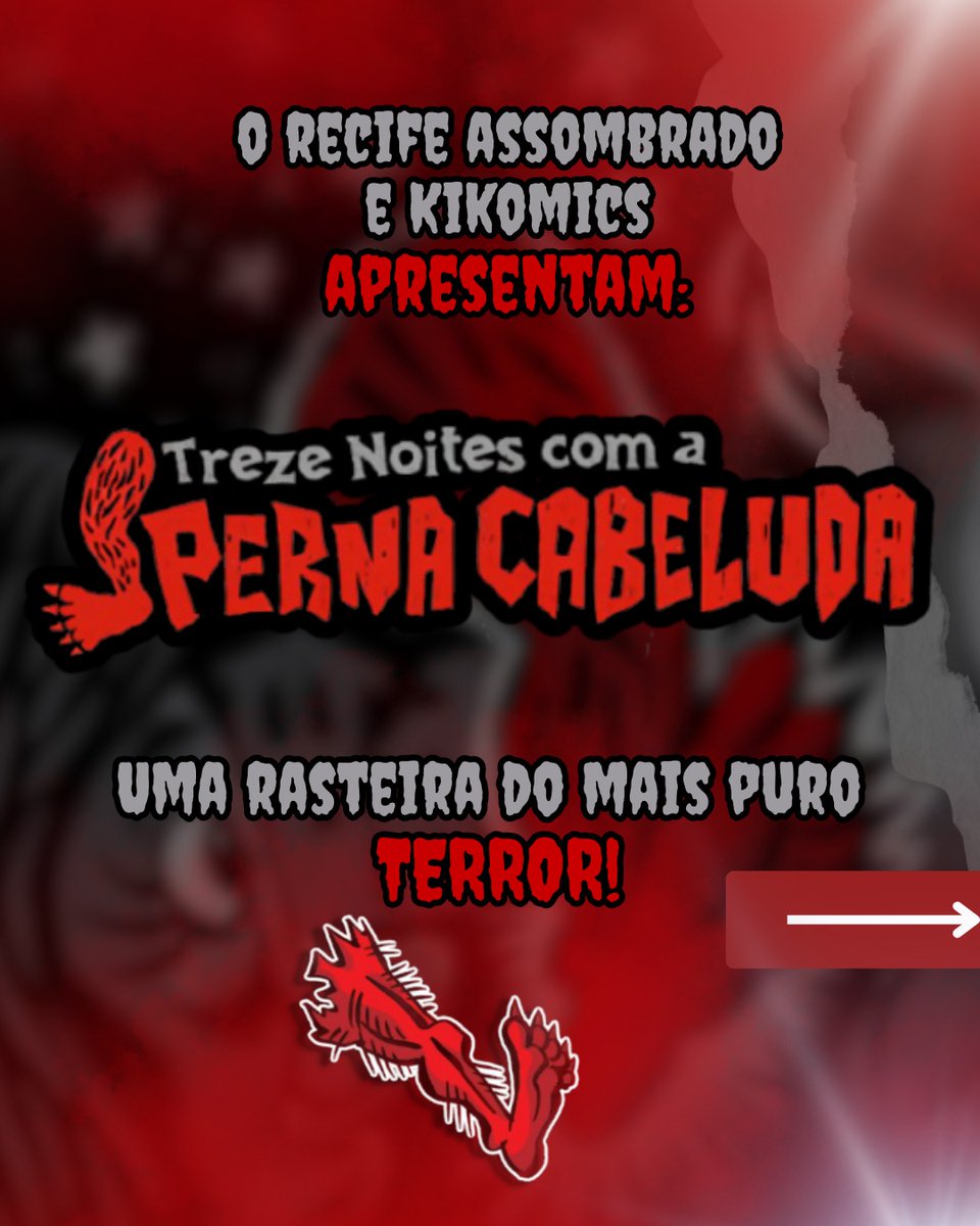 Rec_Assombrado's tweet photo. TREZE NOITES COM A PERNA CABELUDA 

A campanha de financiamento coletivo para a nova coletânea d'O Recife Assombrado está NO AR! 

Participe: https://t.co/IfpNrjQAWT https://t.co/3UeVYCup9B