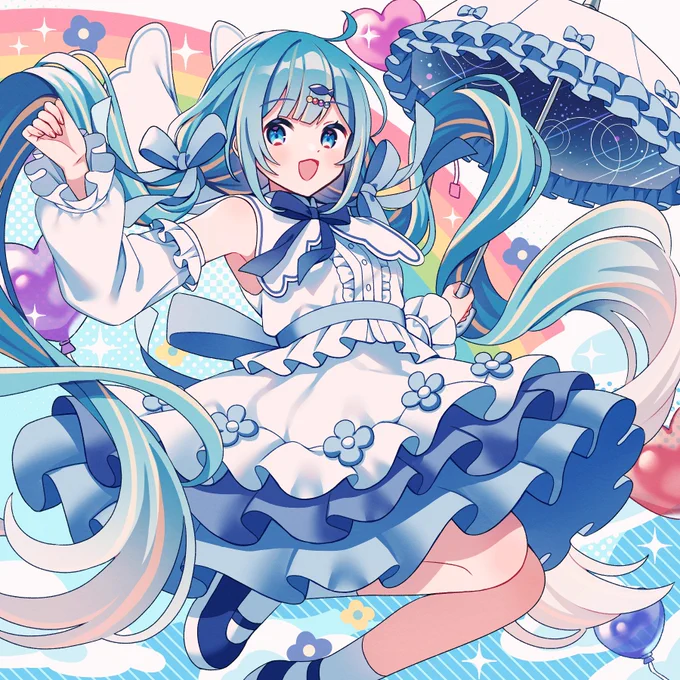 【お知らせ】ことのさん(#__kt127)の2ndフルアルバム 「えんどれすにゅーわーるど」ジャケットイラストを担当させていただきました!#M3春 