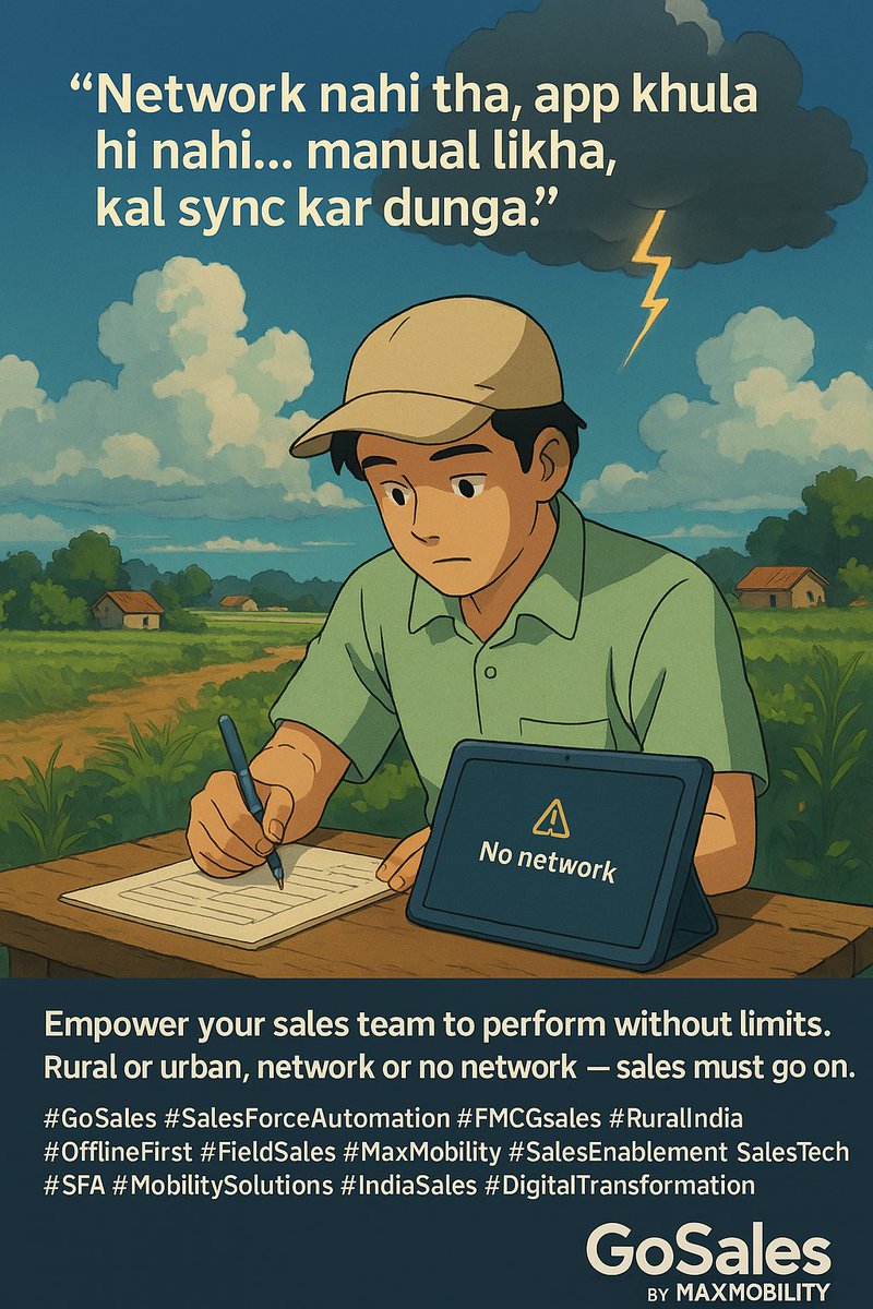 max_mobility's tweet photo. 🔴 “Network nahi tha, app khula hi nahi… manual likha, kal sync kar dunga.”
 
Sound familiar?

Empower your field force to sell smarter — no matter where they are.

 🔗 https://t.co/CO0rGyLOa9 https://t.co/yCVpR9w0L4
