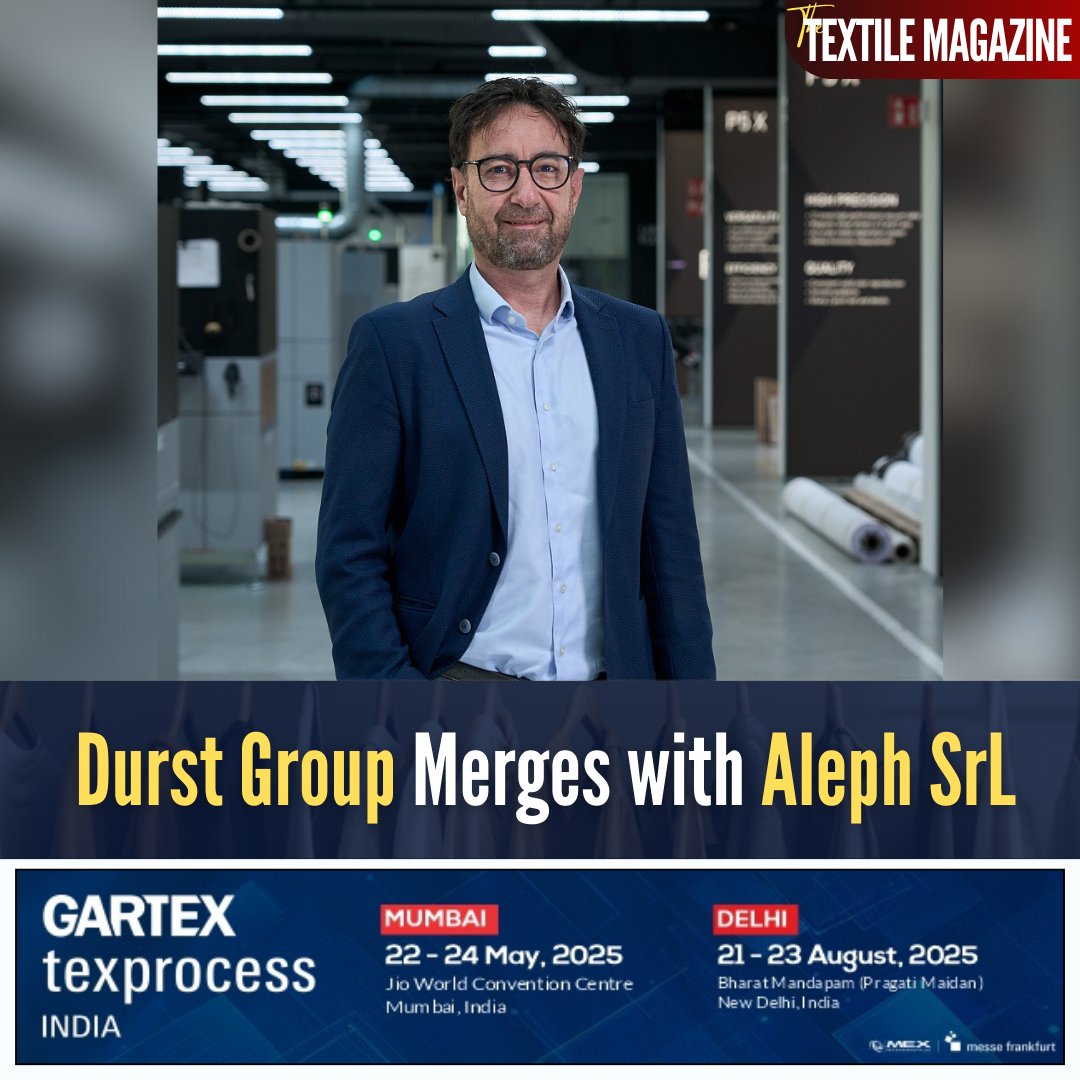 MagazineTextile's tweet image. #DurstGroup moves into the final phase of its merger with Aleph SrL. By end-2025, Aleph will fully integrate, with Durst Como becoming a textile print excellence hub under Andrea Riccardi’s leadership.

𝐑𝐞𝐚𝐝 𝐌𝐨𝐫𝐞:  indiantextilemagazine.in/durst-group-me…

 #PrintingInnovation