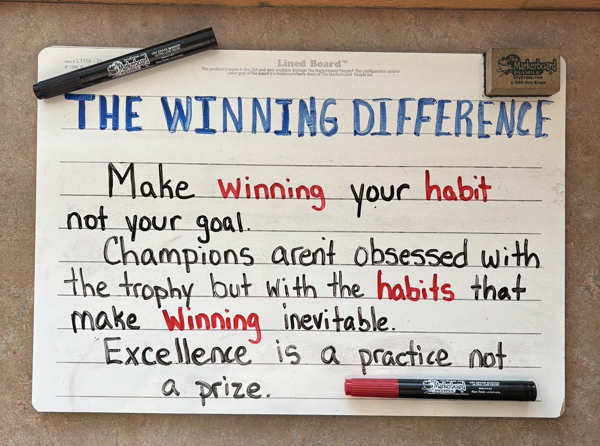 Make winning your habit, not your goal. 

Champions aren’t obsessed with the trophy, but with the habits that make winning inevitable.

Excellence is a practice, not a prize.