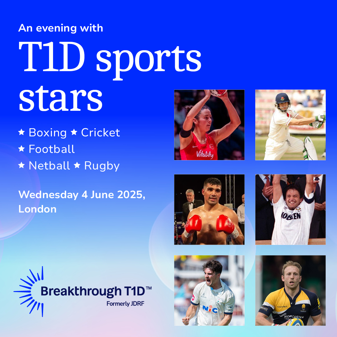 🌟 Join us for a one-time only event with some of the UK’s top current and former sports professionals living with type 1 diabetes! 

Ask the questions, hear the stories, and learn how these athletes overcome every challenge to compete at the highest level.  

Limited tickets