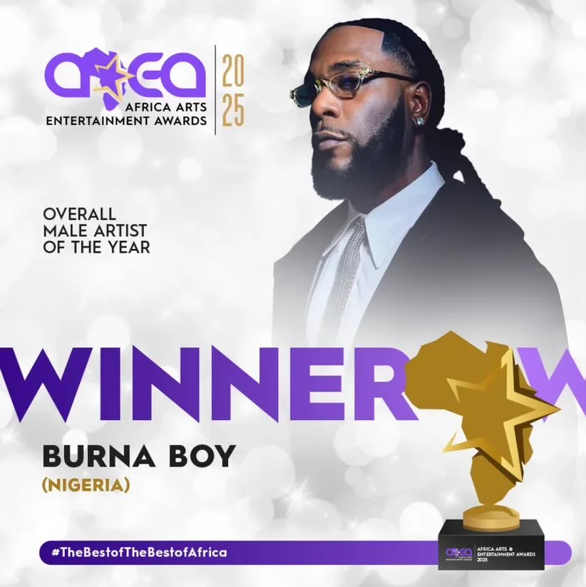 THE OVERALL MALE ARTIST OF THE YEAR. BURNA BOY! 🐐