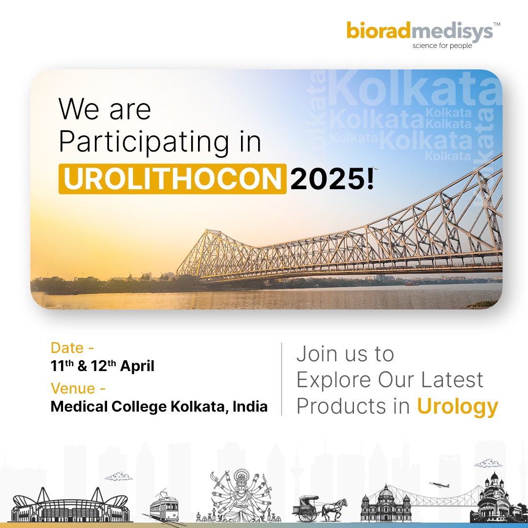 biorad_medisys's tweet photo. Excited to be part of #UROLITHOCON 2025 on April 11–12 at Medical College Kolkata! Visit Biorad Medisys to explore cutting-edge capital equipment, disposables, and exclusive product launches in stone management and endourology. See you there!
#BioradMedisys #Conference #Urology https://t.co/7ATQIVkeBG