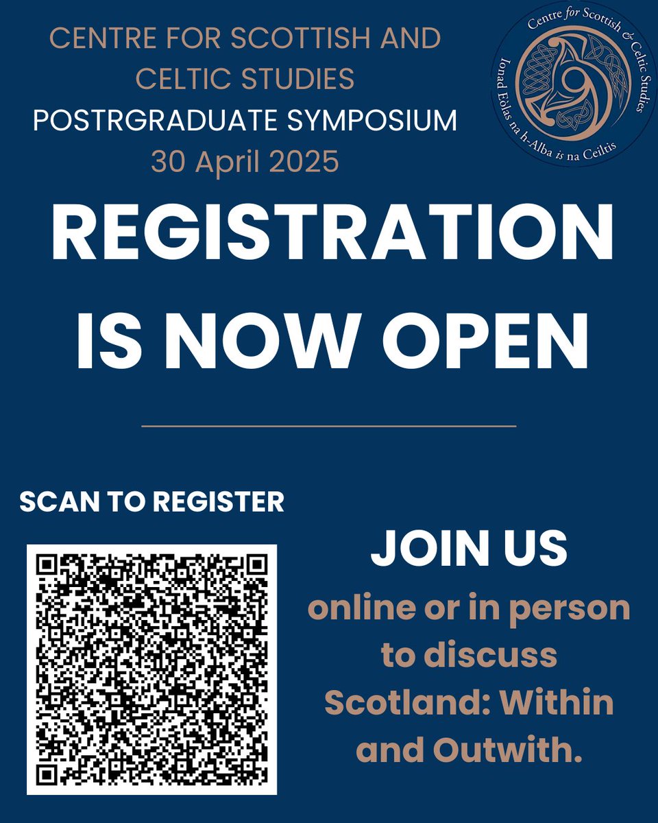 We're excited to announce that registration is now open for our upcoming PG symposium! Scan the QR code or click the link below to check out our programme and secure a ticket. 
eventbrite.co.uk/e/scotland-wit…