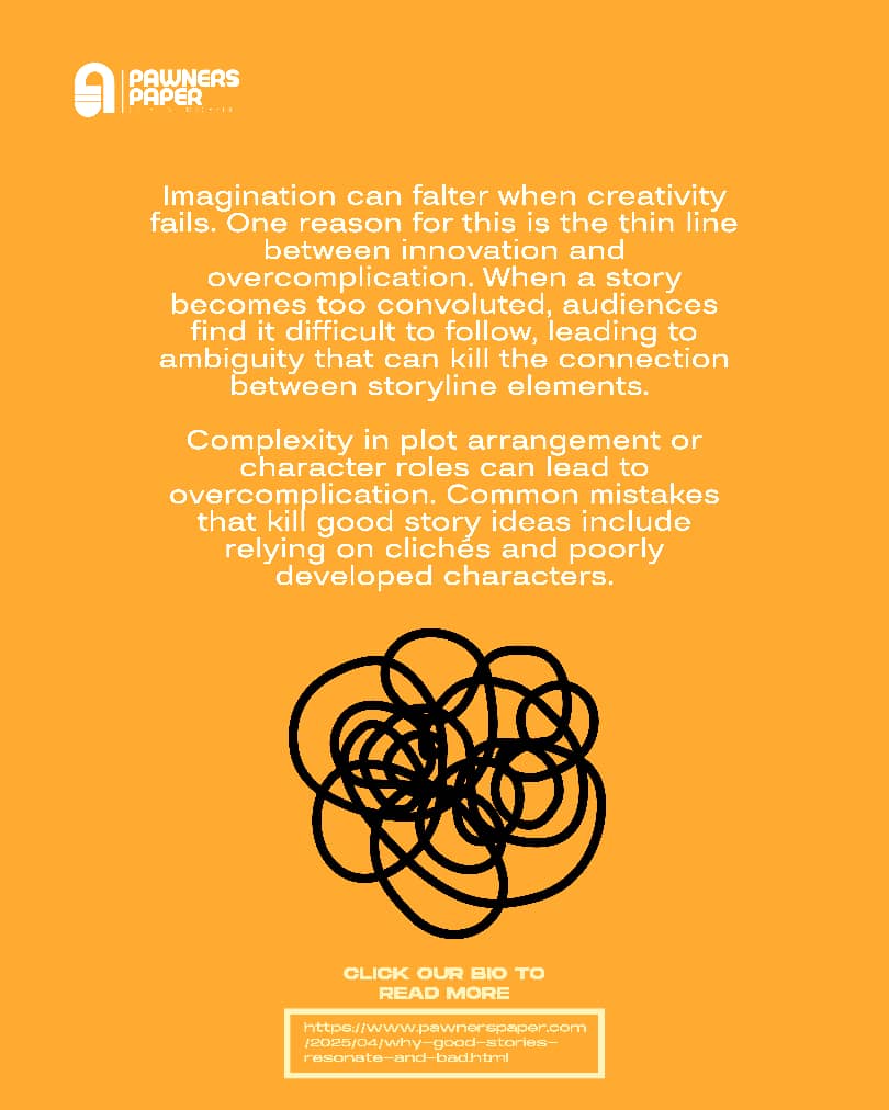 pawnerspapermag's tweet image. Imagination, creativity and complexity?

Why good stories resonates and bad stories fall flat 
#pawnerpaper
#creativedreams 
#creativity