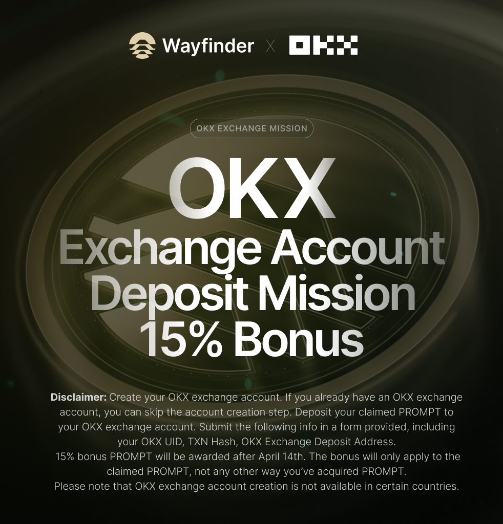 A reminder that with PROMPT going live today you have the choice to earn an extra 15% PROMPT on your eligible claimed amount by depositing your PROMPT claims to an OKX exchange account.

Read more below!