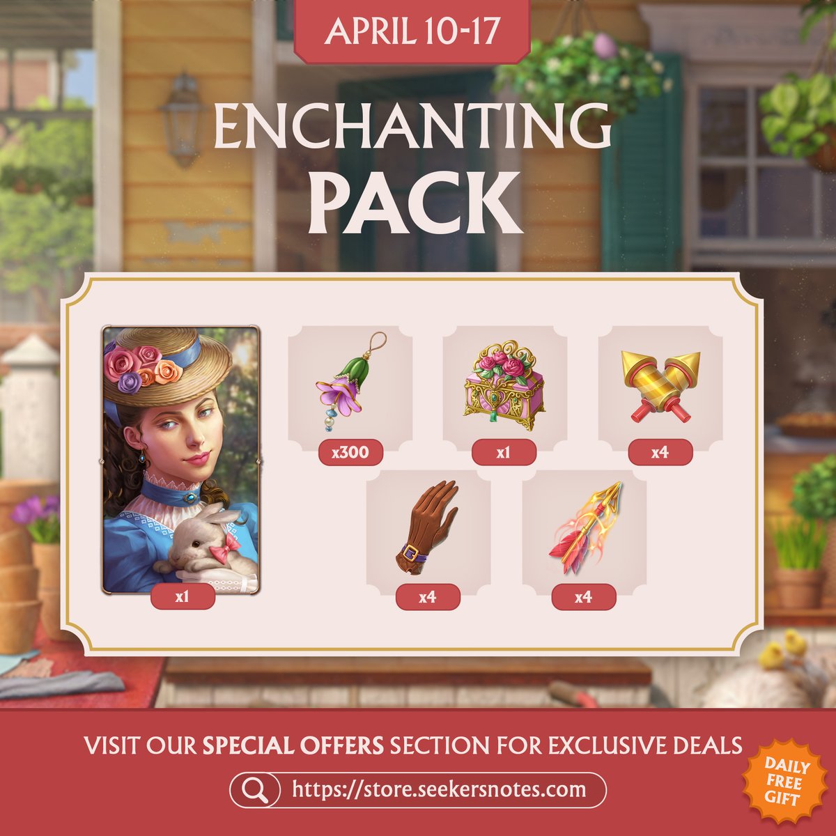Easter Limited Offer in the Seeker’s Store! 🥳️ 

🐣 Celebrate Easter with our Enchanting Pack, available exclusively in the Seeker’s Store from April 10 to 17. Don’t miss out on this special opportunity! 😍

🌐 store.seekersnotes.com