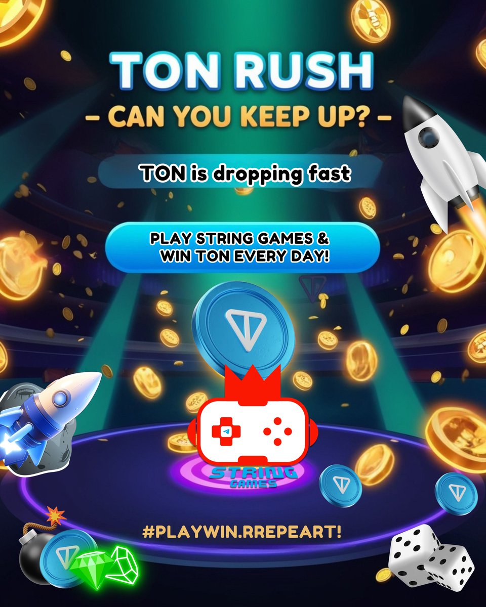 StringGames_'s tweet photo. TON Rush – Can You Keep Up? ⚡💸
TON is dropping FAST – can your game keep up?
🎮 Dive into String Games & stack those TON rewards daily!
💰 Don’t blink, play now: https://t.co/nVPUnp3tpX
#TONRush #PlayWinRepeat #CryptoGaming #TONDrop #StringGames https://t.co/zilxluMc0G