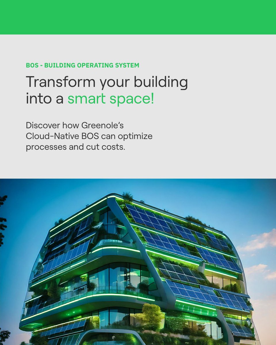 Greenole_tech's tweet photo. Smart, Scalable, and Secure: The Power of a Cloud-Native BOS

A Building Operating System (BOS) centralizes and optimizes all building systems through the cloud, making management more efficient, flexible, and secure. 

🔗 https://t.co/goCYbkrxsL

#Greenole #SmartBuildings https://t.co/a0FzSX9y2d
