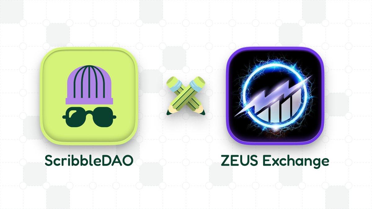 ScribbleDAO (@scribble_dao) on Twitter photo Scribblers, put down your coffee and pick up your keyboards.
We're launching our next epic Write-A-Thon with a project that's redefining perpetual DEXs on Base.
Get ready to dive deep into <a href="/zeus_exchange/">ZEUS Exchange</a> - where on-chain trading meets sustainable tokenomics! Scribblers, put down your coffee and pick up your keyboards.
We're launching our next epic Write-A-Thon with a project that's redefining perpetual DEXs on Base.
Get ready to dive deep into <a href="/zeus_exchange/">ZEUS Exchange</a> - where on-chain trading meets sustainable tokenomics!