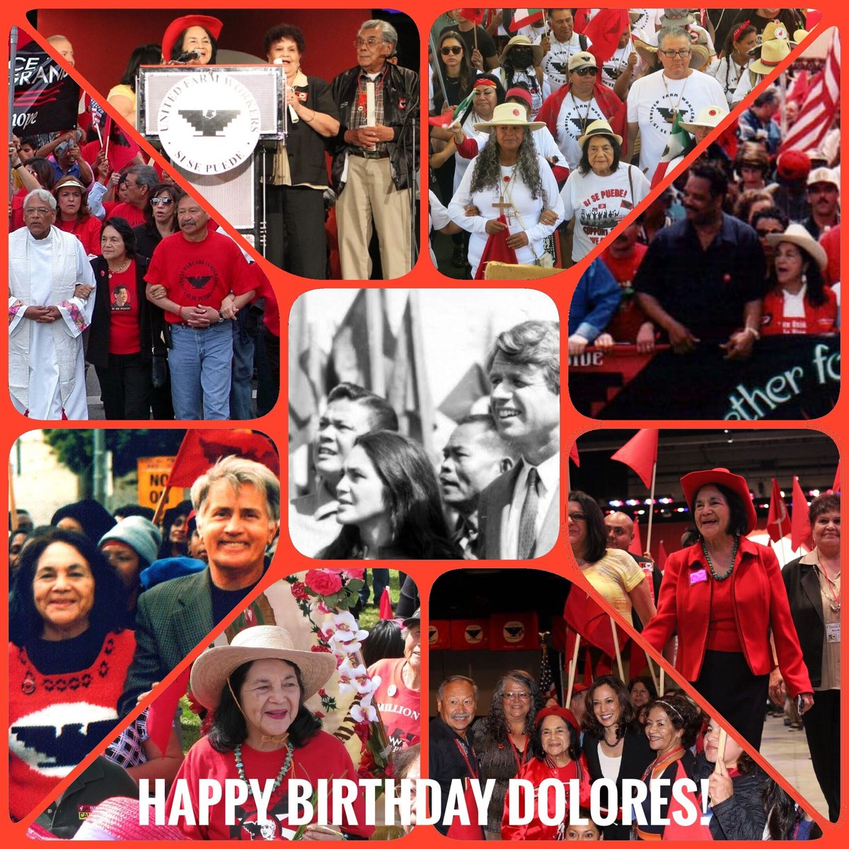 United Farm Workers (@ufwupdates) on Twitter photo Join us in wishing <a href="/DoloresHuerta/">Dolores Huerta</a>
a very happy 95th birthday!
¡Únete a nosotros para desearle a Dolores Huerta un muy feliz cumpleaños número 95! Join us in wishing <a href="/DoloresHuerta/">Dolores Huerta</a>
a very happy 95th birthday!
¡Únete a nosotros para desearle a Dolores Huerta un muy feliz cumpleaños número 95!