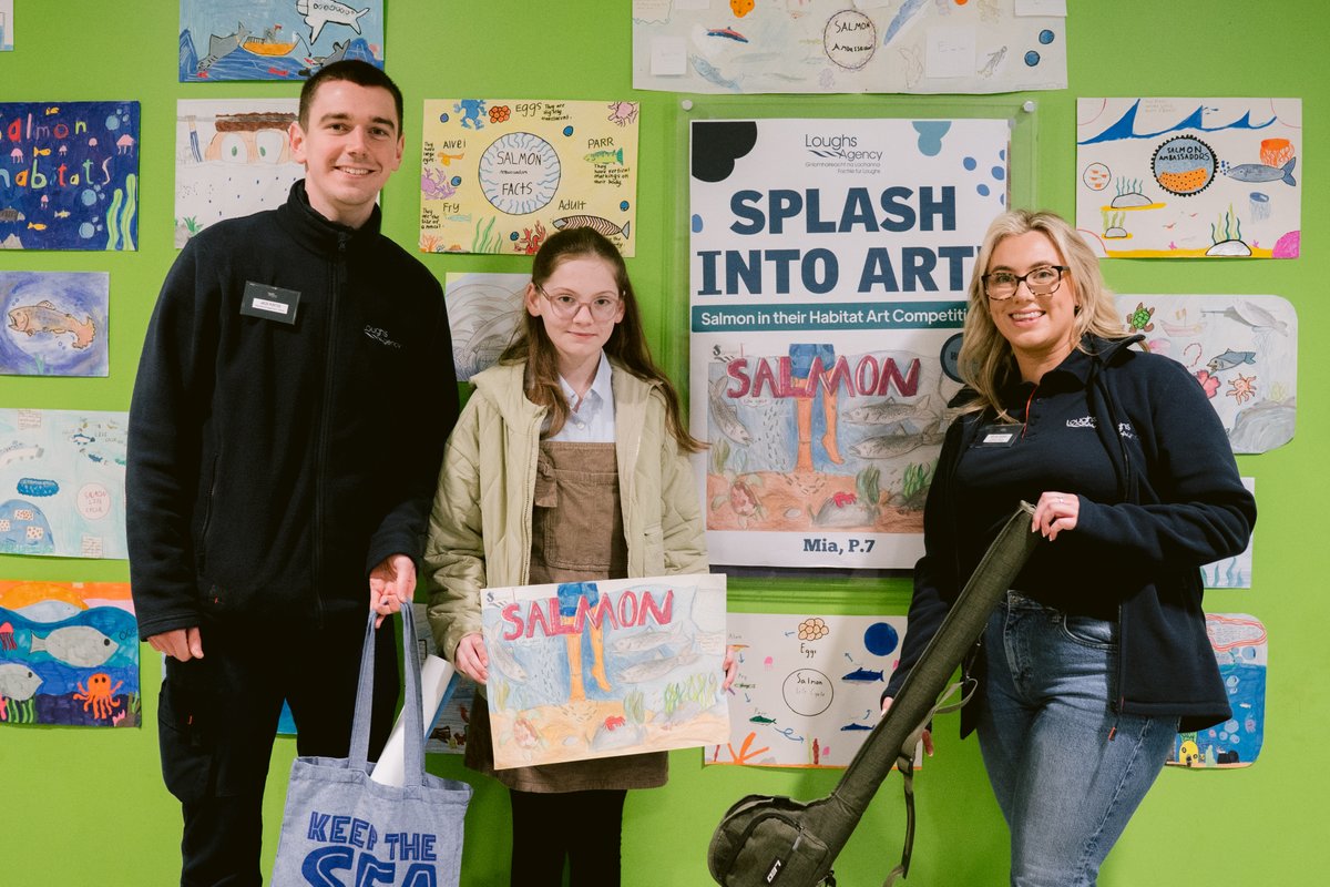 loughsagency's tweet image. As part of this year’s Angling Fair, young artists took part in our ‘Salmon in Their Habitat’ art competition 🐟 Congratulations to Mia who hooked the top spot! 🏆 Find out more: bit.ly/42p1uZX #LoughsAgency
