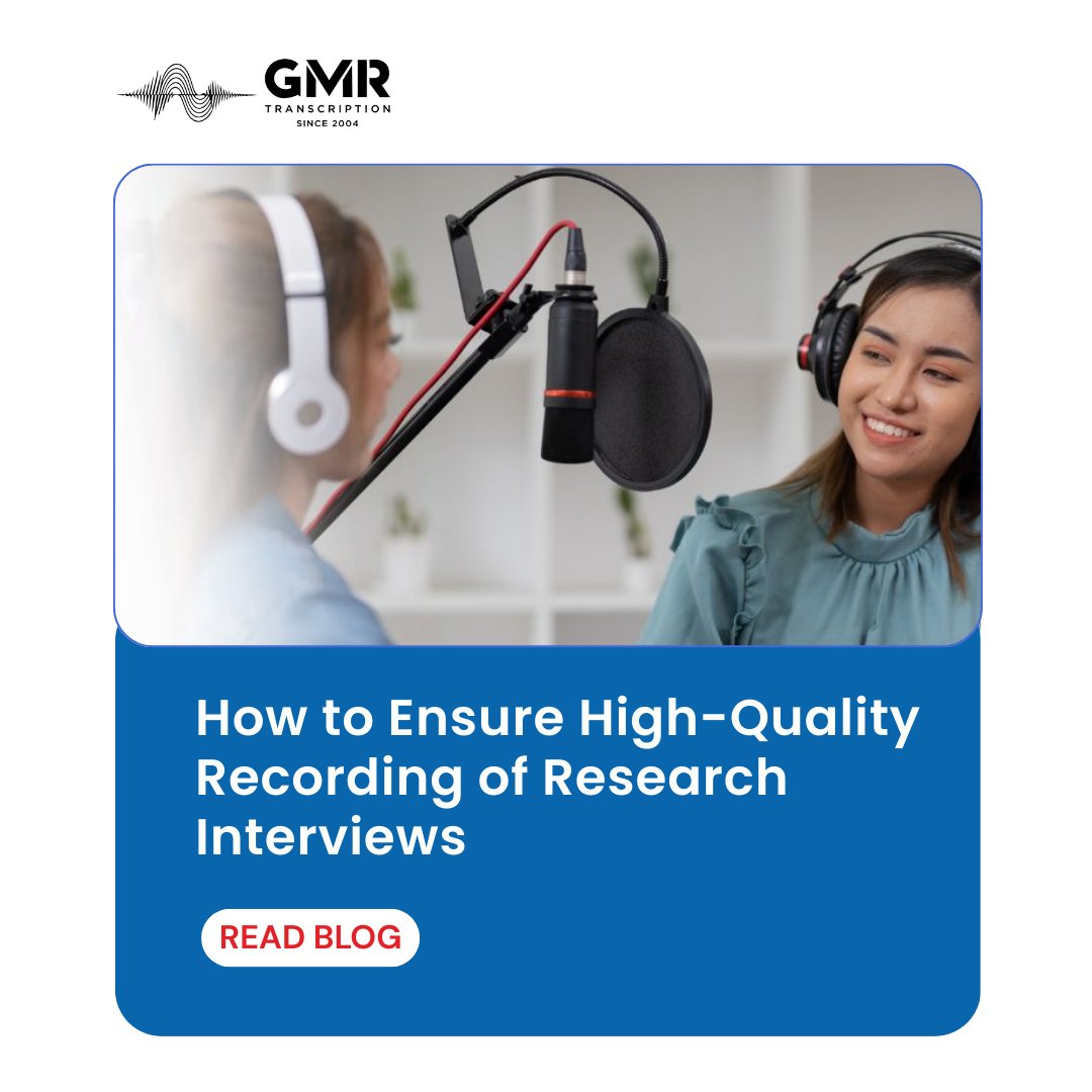 gmrtranscripts's tweet image. A poor recording = poor data.
 Want clear, transcribable research interviews?
 This blog covers key tips on gear, setup, and strategy.
 🎧 Read now → gmrtranscription.com/blog/how-to-en…  
#ResearchTips #InterviewRecording #AcademicTranscription #GMRTranscription #QualResearch