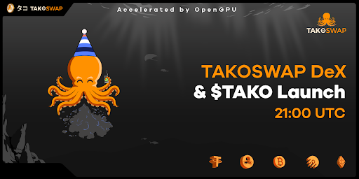 takoswap's tweet photo. 🐙 From the Depths, We Rise 🌊

TAKOSWAP emerges from the deep today at 21:00 UTC on https://t.co/CiDeoZNsAw to become a pillar of @OpenGPUfndn's financial ecosystem (until then we are only on testnet still).

And of course, after a wildly successful presale, $TAKO token surfaces with the platform itself!

The ocean's most adaptable creatures inspire the future of finance on OpenGPU Mainnet! (https://t.co/1rMSF0zLWU)
Intelligence, flexibility, and reach—tentacles are ready to flex 🐙

Join the underwater party! 🎉