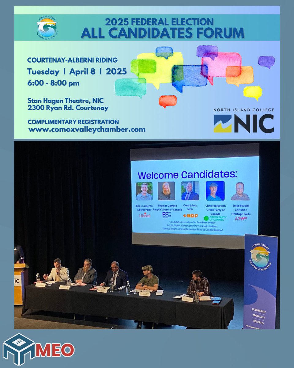 MEO_global's tweet photo. We recently attended a local all-candidates forum to hear directly from those running for office in our community. Events like this are a perfect example of how we can stay engaged, ask questions, and understand where candidates stand on issues
#LocalPolitics #CdnPoli #VoteCanada https://t.co/wSfCA339g8