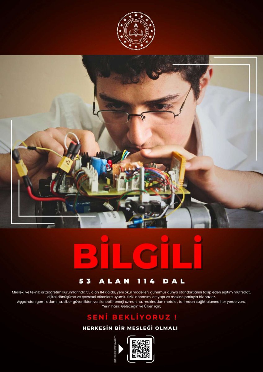 Meslekî ve Teknik Eğitim Genel Müdürlüğü (@tcmeb_mtegm) on Twitter photo "Sevgili genç!
Ülken ve geleceğin için bir mesleğin erbabı ol.
Geleceğini planla, başkalarının planı olma! "
<a href="/tcmeb/">Millî Eğitim Bakanlığı</a> <a href="/Yusuf__Tekin/">Yusuf Tekin</a> <a href="/_Ali_KARAGOZ/">Dr. Ali KARAGÖZ</a> "Sevgili genç!
Ülken ve geleceğin için bir mesleğin erbabı ol.
Geleceğini planla, başkalarının planı olma! "
<a href="/tcmeb/">Millî Eğitim Bakanlığı</a> <a href="/Yusuf__Tekin/">Yusuf Tekin</a> <a href="/_Ali_KARAGOZ/">Dr. Ali KARAGÖZ</a>